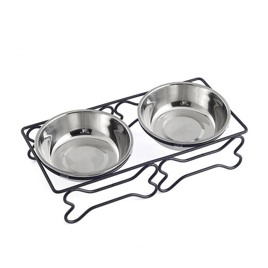 Bone Style Raised Pet Feeder