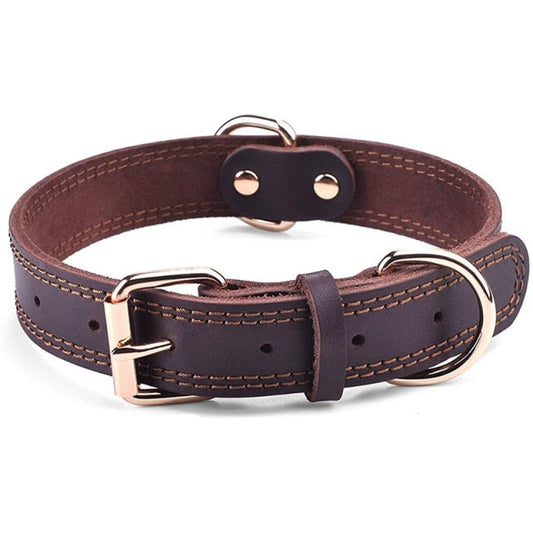 Vintage Genuine Leather Dog Collar
