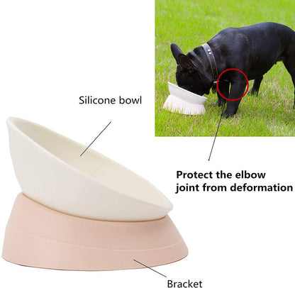 Anti Slip Raised Tilted Dog Bowl