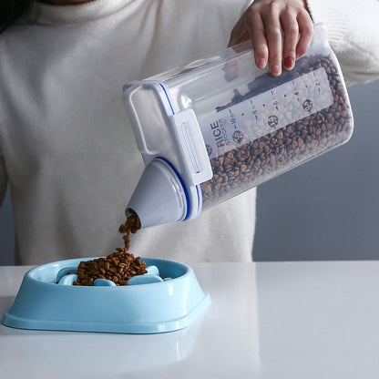 Pets Food Storage Container With Measuring Cup