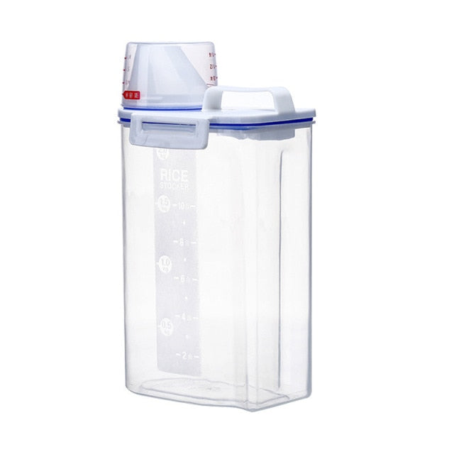 Pets Food Storage Container With Measuring Cup