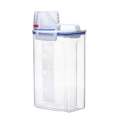 Pets Food Storage Container With Measuring Cup