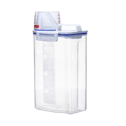 Pets Food Storage Container With Measuring Cup