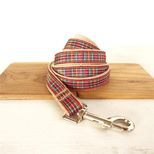 RED SCOTTISH Plaid Dog Collar - Bark ¡®n¡¯ Paws