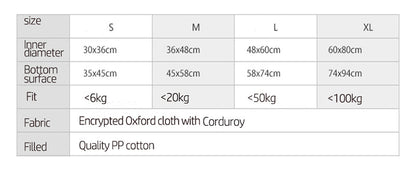 Premium Luxury Oxford Pet Bed