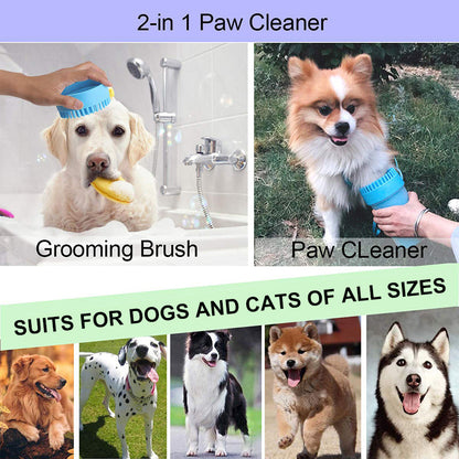 2 In 1 Soft Silicone Dog Paw Cleaner