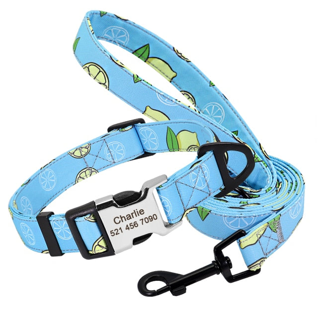 Nylon Printed Pet Dog ID Tag Collars