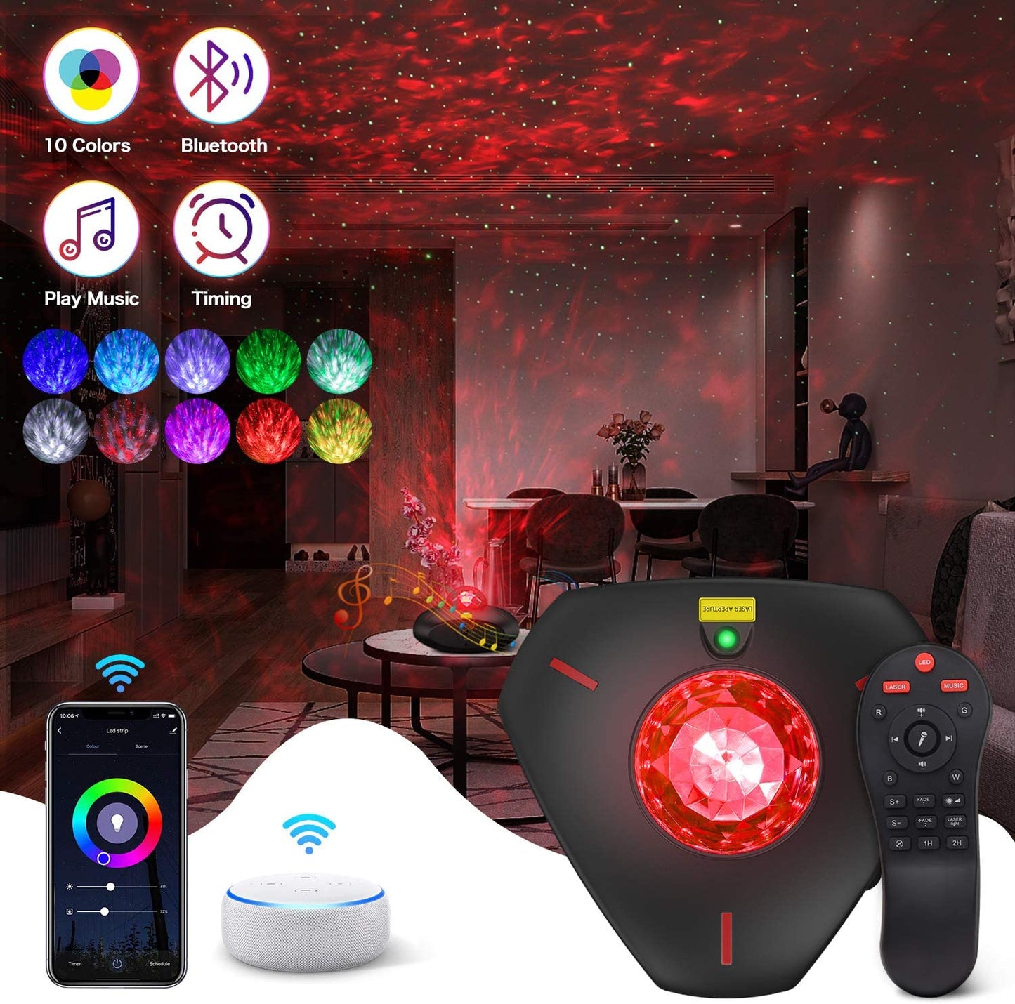 Smart WiFi Galaxy Star Sky Projector