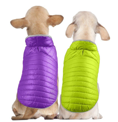 Reversible Small Dog Down Jacket - Bark ¡®n¡¯ Paws