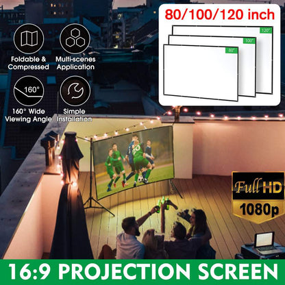 Portable Projector Screen 80/100/120-inch