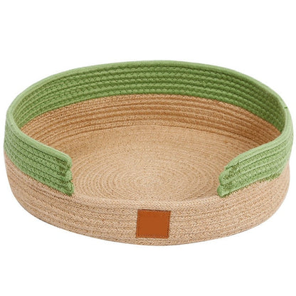 2 In 1 Round Cat Scratcher & Bed