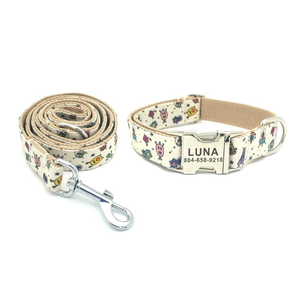 SPACE MONSTER Pet Collar & Lead - Bark ¡®n¡¯ Paws