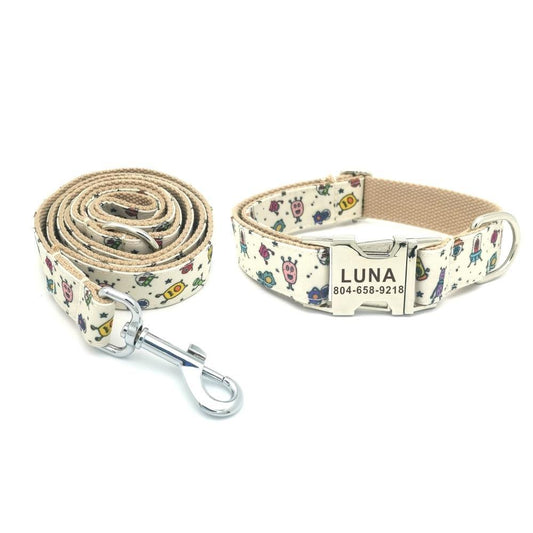 SPACE MONSTER Pet Collar & Lead - Bark ¡®n¡¯ Paws
