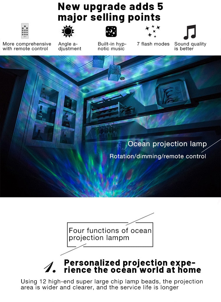 Galaxy Starry Sky Projector Led Night Light