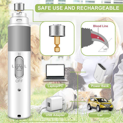 USB Rechargeable Pet Nail Grinder