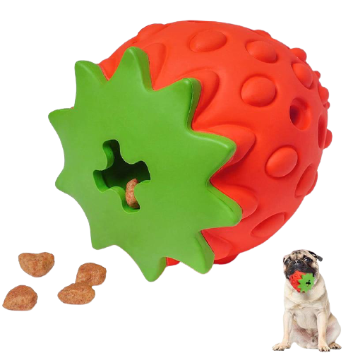 Natural Rubber Strawberry Dog Chew Toy