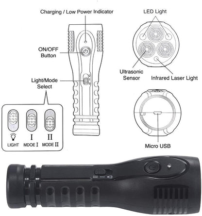 Rechargeable Ultrasonic Dog LED Anti Barking Device