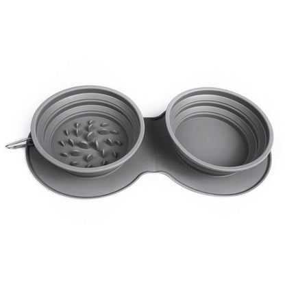 Collapsible Dog Bowl Slow Feeder - Bark ‘n’ Paws