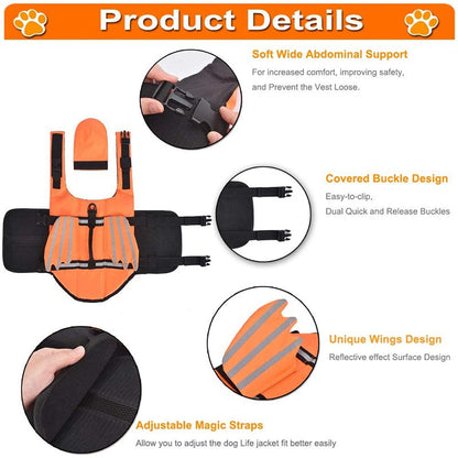 Reflective Fashion Dog Swimming Vest