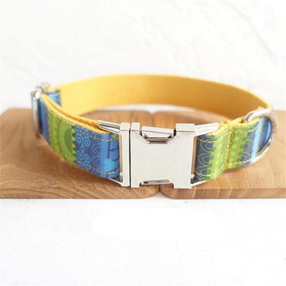 Yellow ETHNIC NATIONAL Pet Collar - Bark ¡®n¡¯ Paws