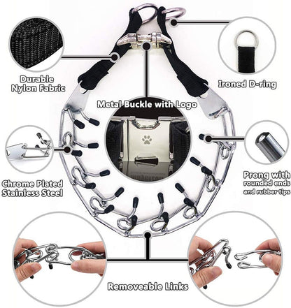 Adjustable Prong Dog Training Collar