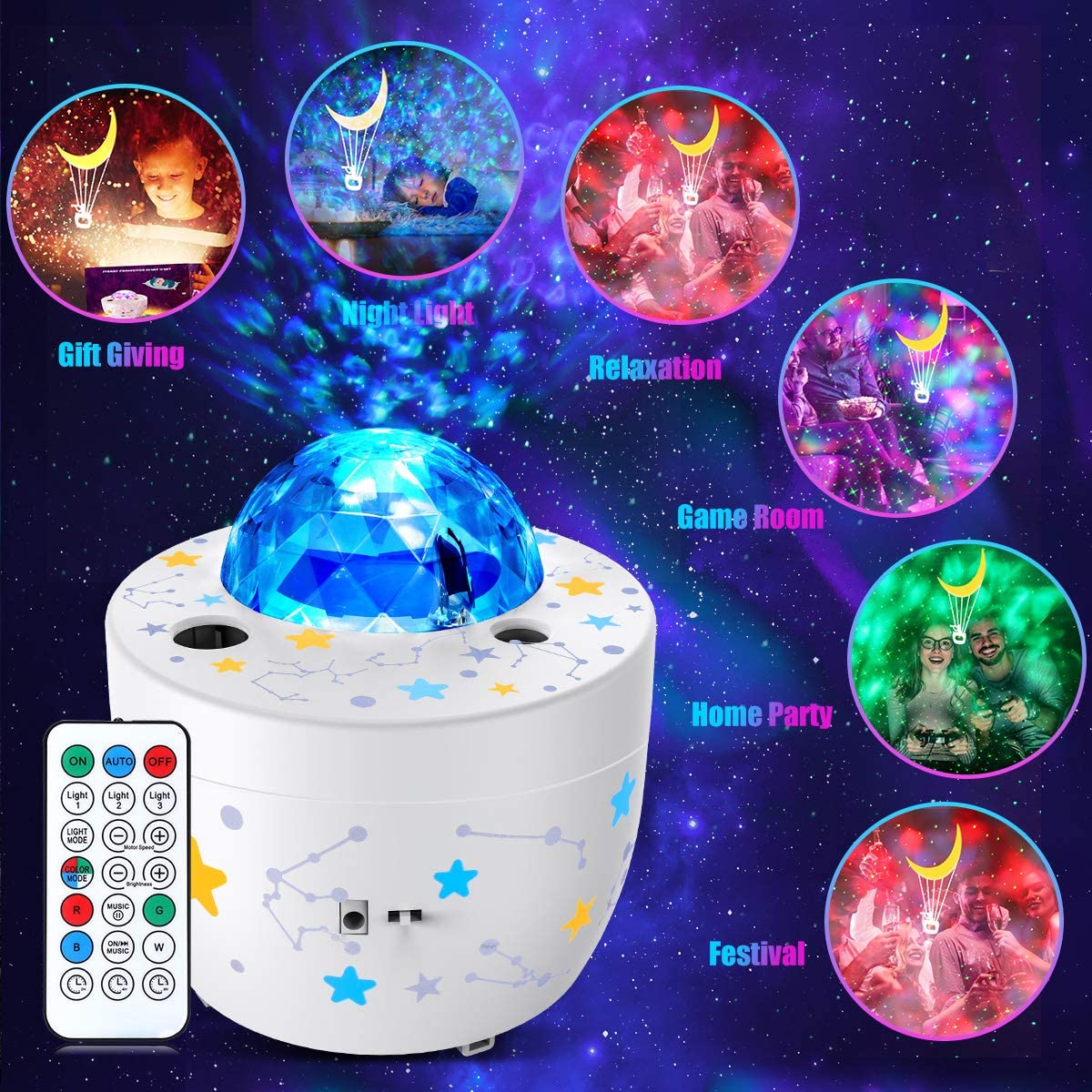Ocean Wavy Night Light Star Projector