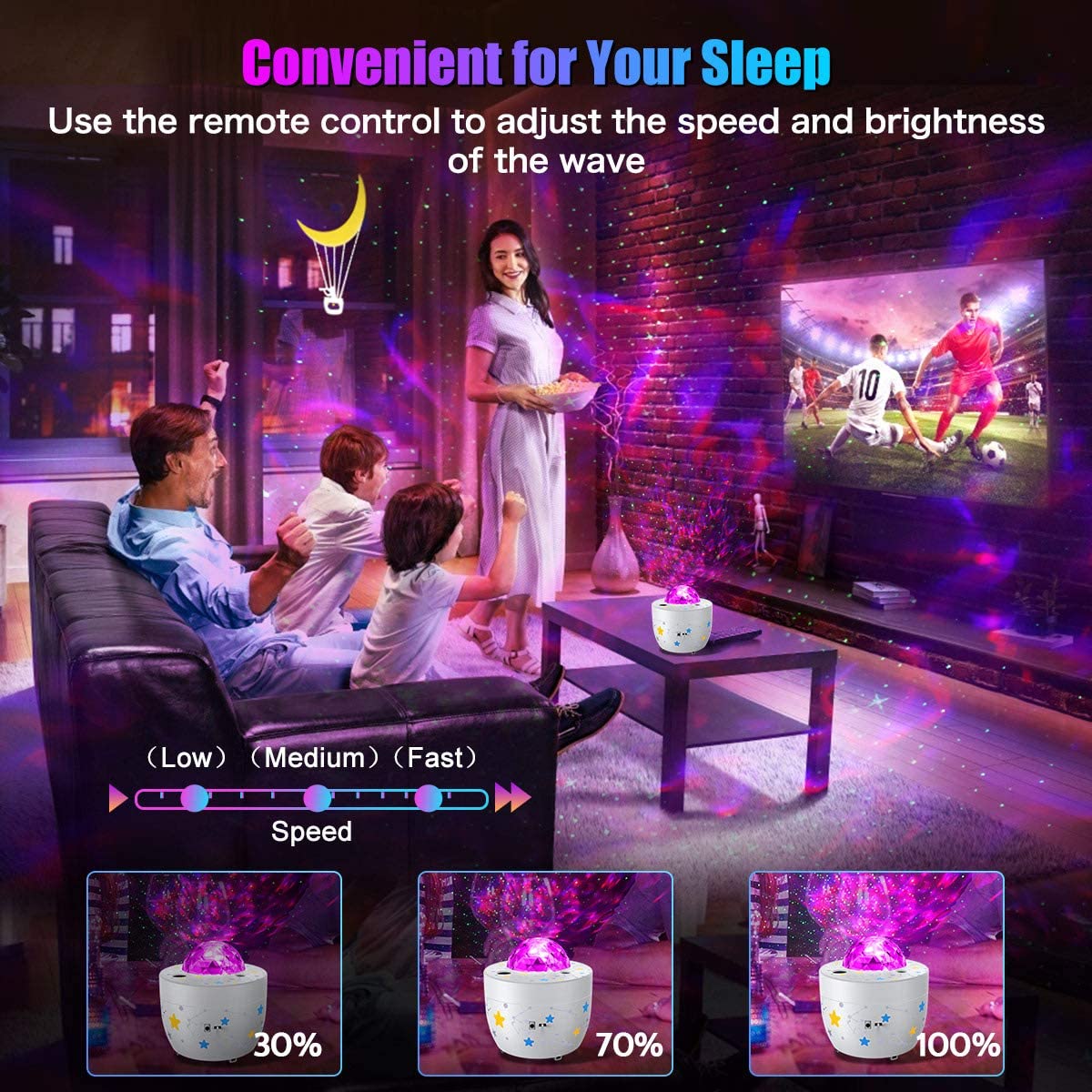 Ocean Wavy Night Light Star Projector