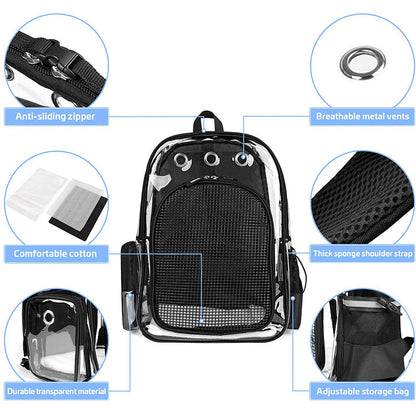 Transparent Small Dog Backpack