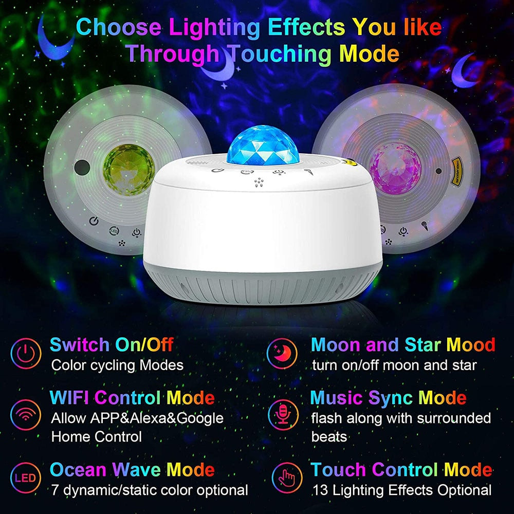 Moon Lamp Wifi Galaxy Projector