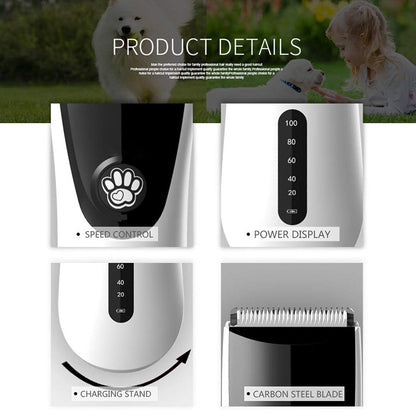 Cordless Low Noise Dog Hair Trimmer