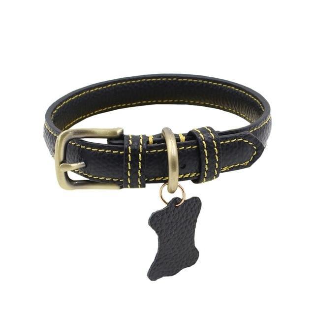 Leather Vintage Dog Collar - Bark ¡®n¡¯ Paws