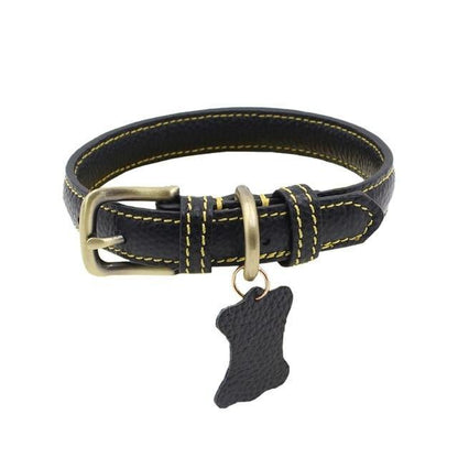 Leather Vintage Dog Collar - Bark ¡®n¡¯ Paws