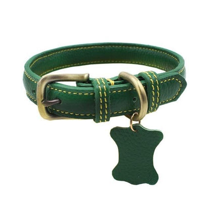 Leather Vintage Dog Collar - Bark ¡®n¡¯ Paws