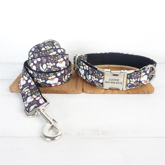 White Flower BLACK DAISY Pet Collar - Bark ¡®n¡¯ Paws