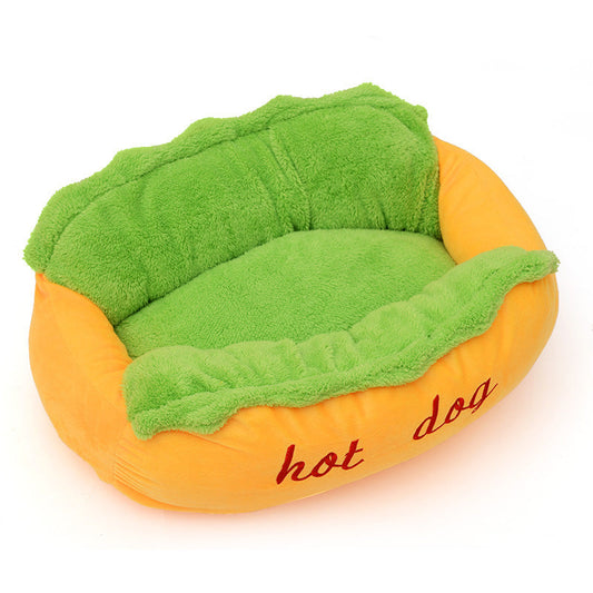 Funny Hot Dog Cozy Bed