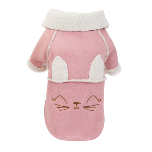 Fashion Suede Warm Dog Hoodie