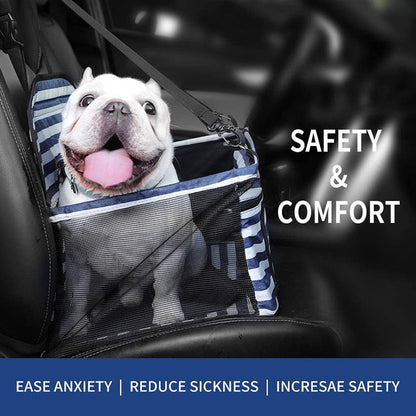 Fashion Striped Dog Car Seat Carrier