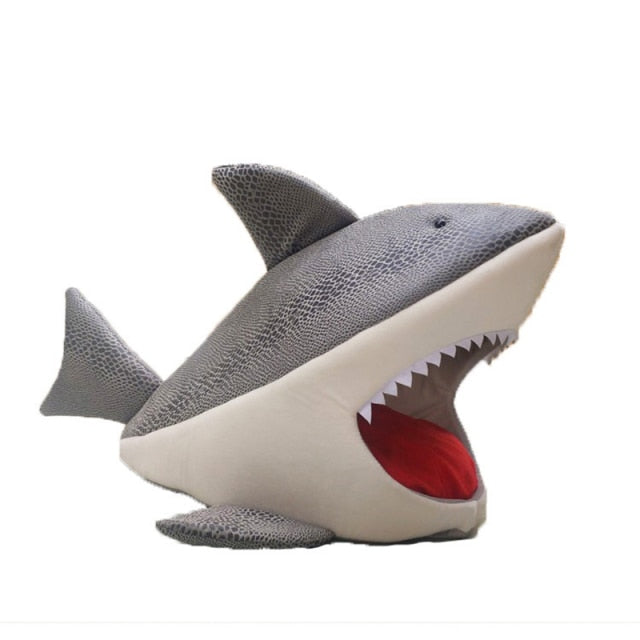 Shark Style Soft Plush Dog House
