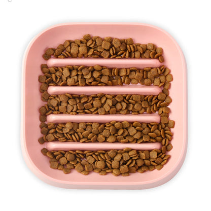 Square Non-slip Dog Slow Food Bowl