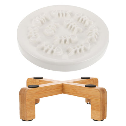 Elevated Ceramic Dog Slow Feeding Bowl