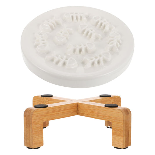 Elevated Ceramic Dog Slow Feeding Bowl