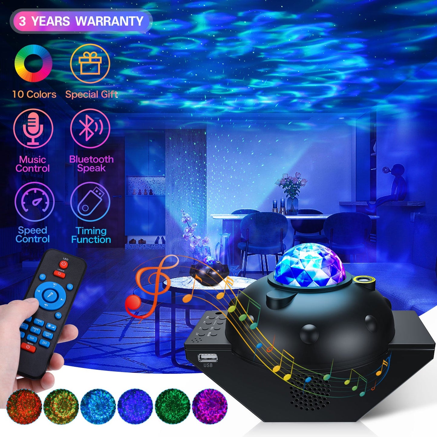 LED Star Night Light Galaxy Projector