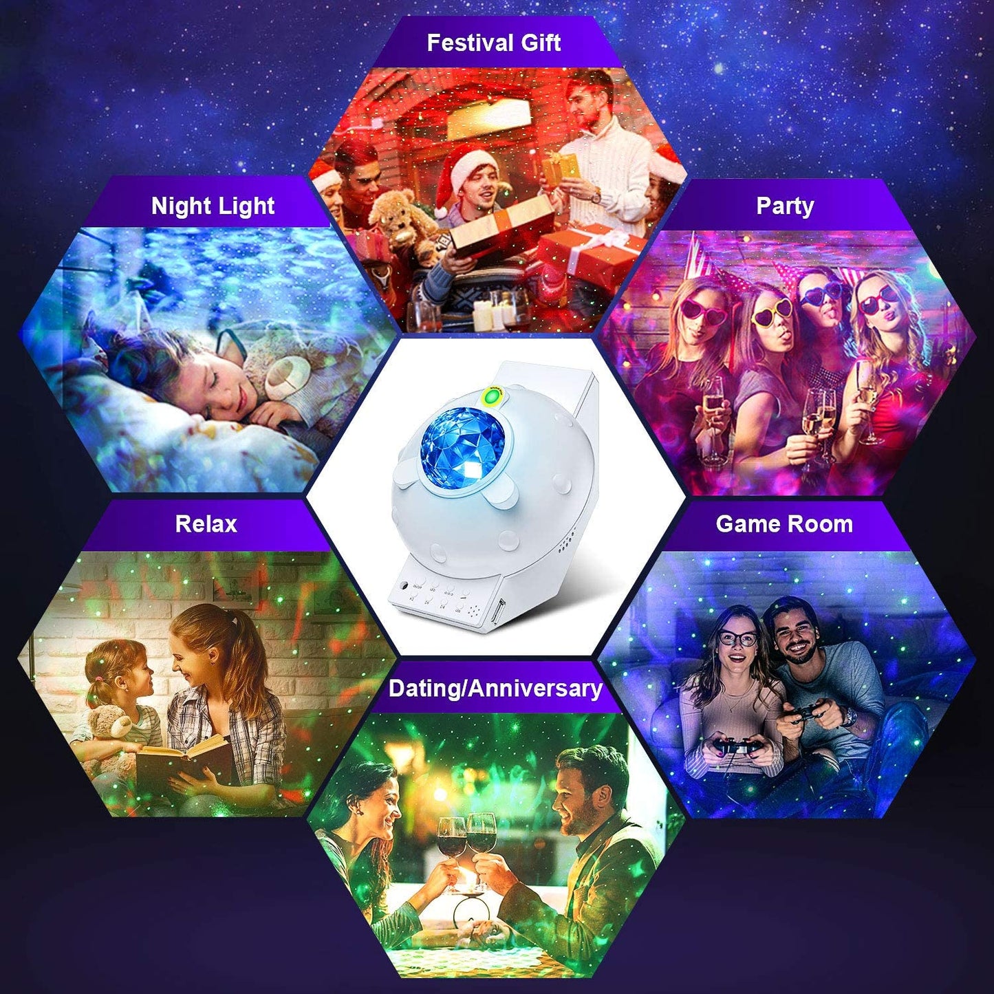 LED Star Night Light Galaxy Projector