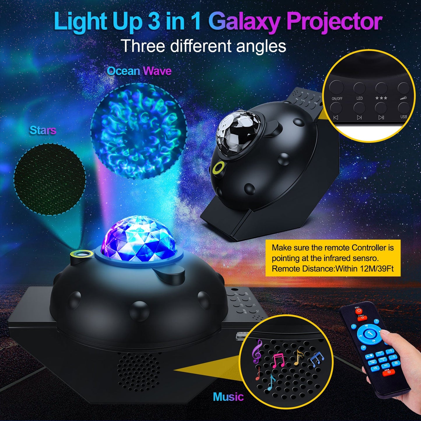 LED Star Night Light Galaxy Projector