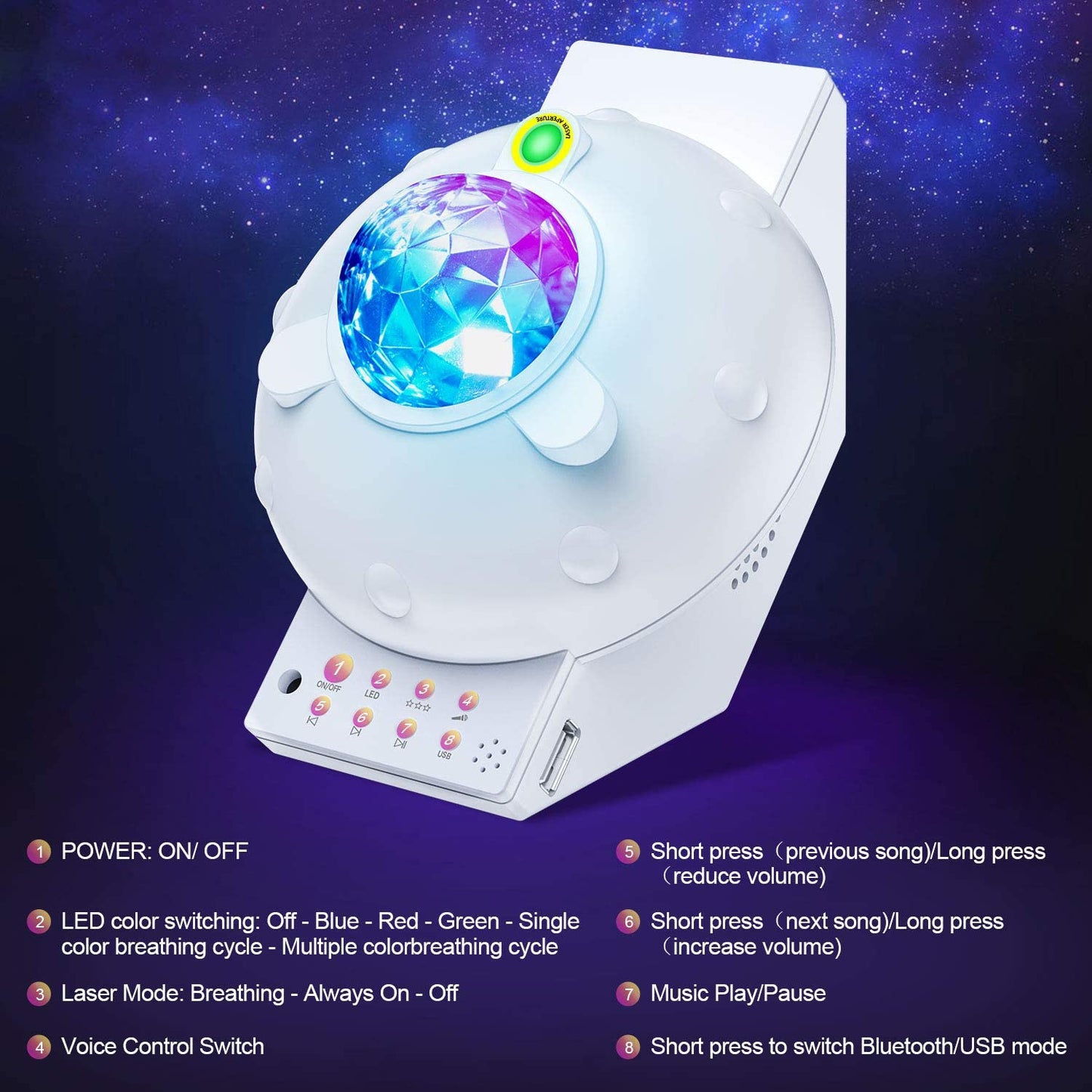 LED Star Night Light Galaxy Projector