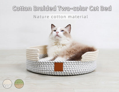 2 In 1 Round Cat Scratcher & Bed