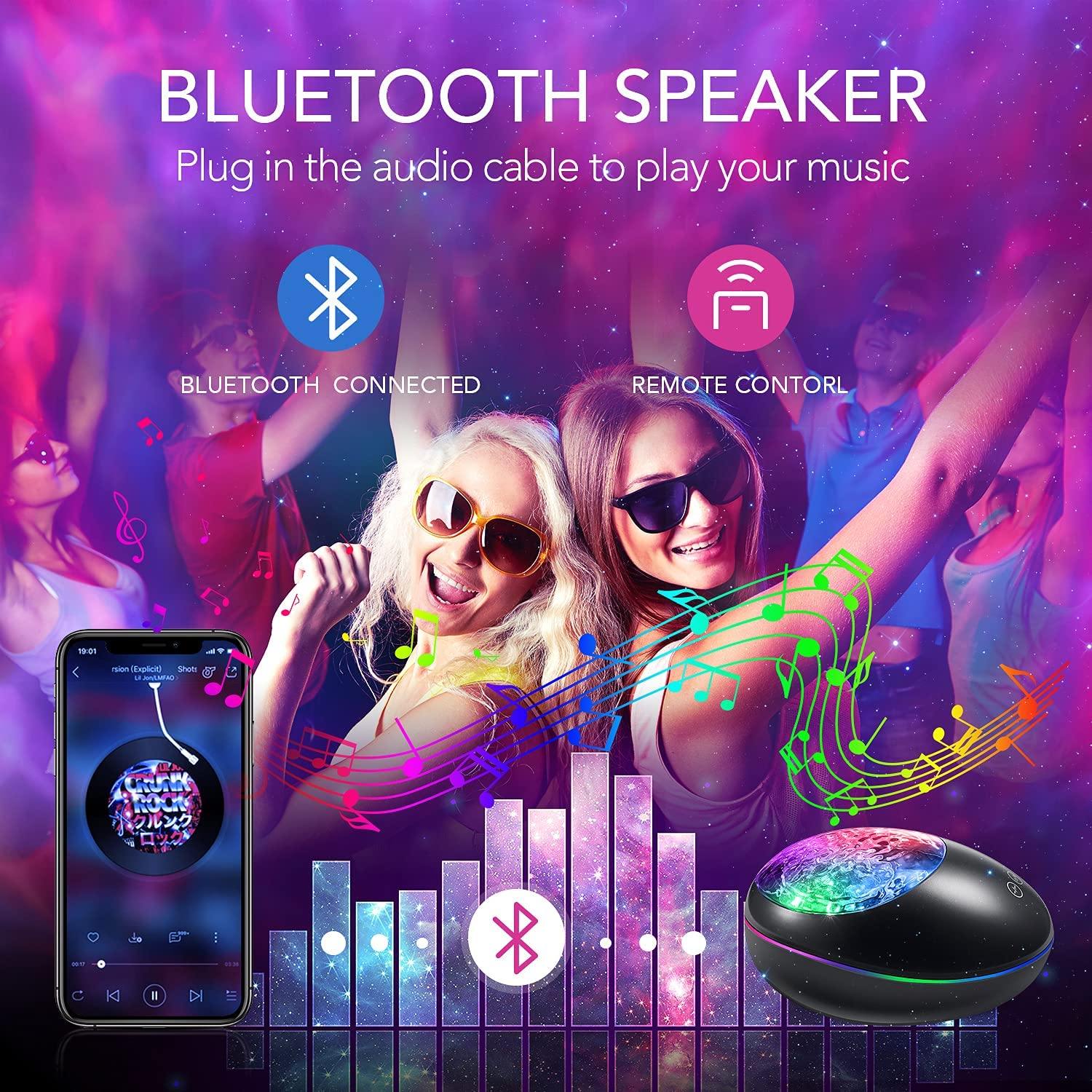 Bluetooth Speaker Ocean Wave Projector - Bark ‘n’ Paws