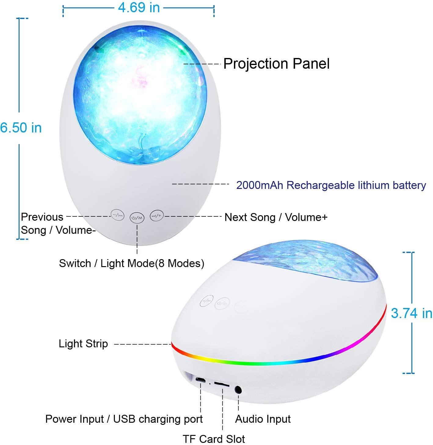 Bluetooth Speaker Ocean Wave Projector - Bark ‘n’ Paws