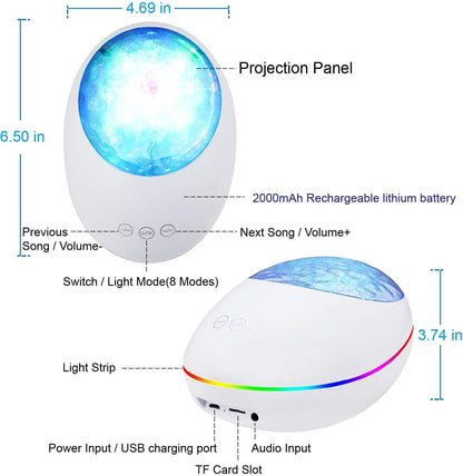 Bluetooth Speaker Ocean Wave Projector - Bark ‘n’ Paws