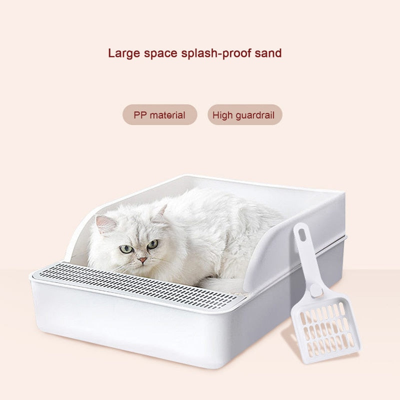 Semi Closed Pet Cat Litter Box